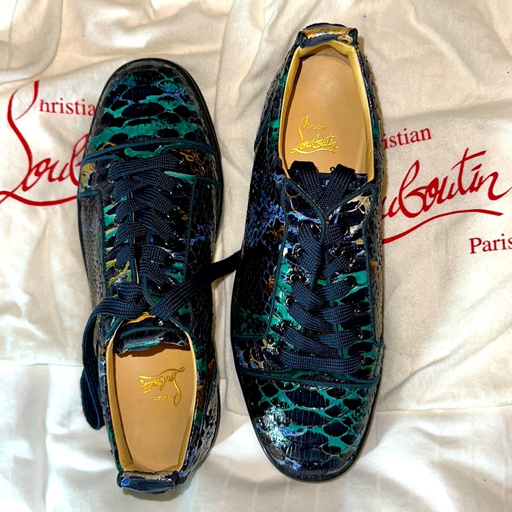 Christian Louboutin Men’s Python Multicolor Sneak… - image 2